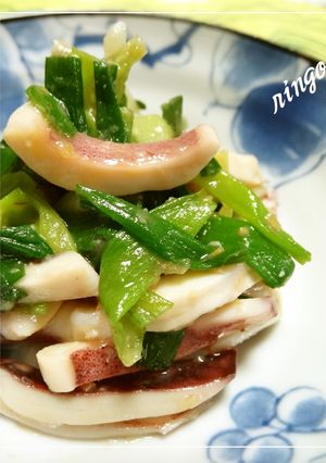 柔らかい♡いかとネギのぬた～酢味噌和え～-レシピのメイン写真