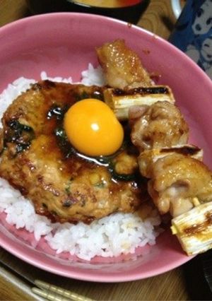 鳥つくね丼-レシピのメイン写真