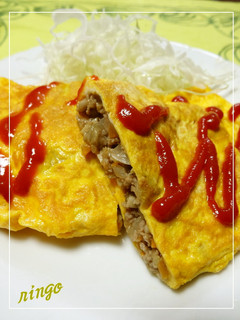 我が家の♡オムレツ♡野菜たっぷり挽肉入り-レシピのメイン写真