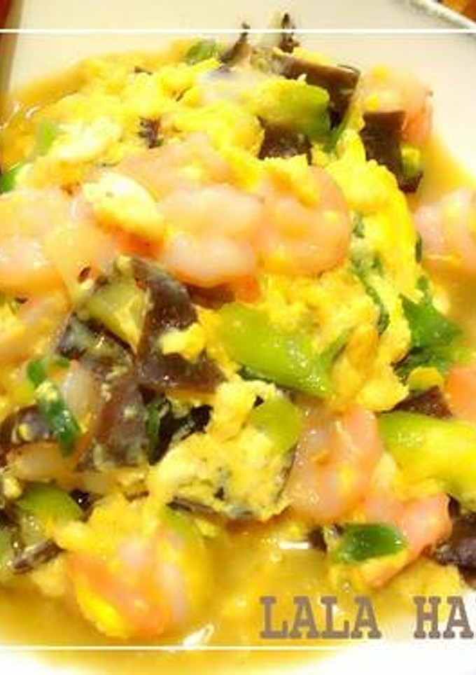 エビ･キクラゲ・ネギのふわふわ卵とじ-レシピのメイン写真