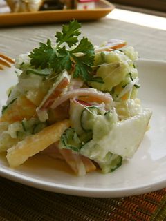 秋の味覚!柿&りんご入りポテトサラダ♬-レシピのメイン写真