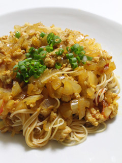 ランチ!素麺のカレー風味ミートソースあえ-レシピのメイン写真