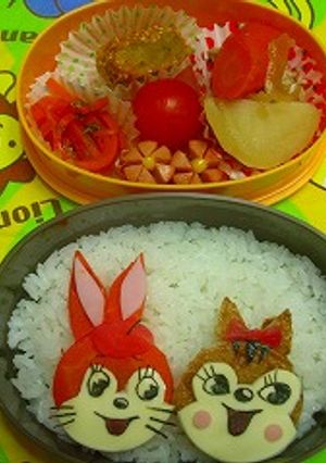 卵アレルギー☆キャラ弁：クッピーラムネ-レシピのメイン写真