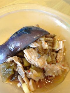 茄子と鶏胸肉のザーサイ和え-レシピのメイン写真