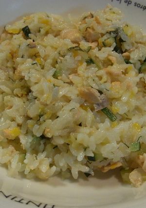 秋鮭と野菜のリゾット-レシピのメイン写真