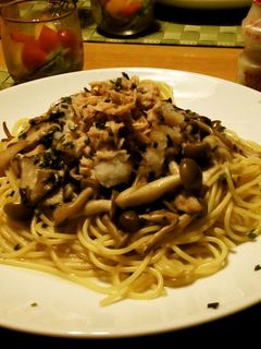 キノコのツナおろしパスタ-レシピのメイン写真