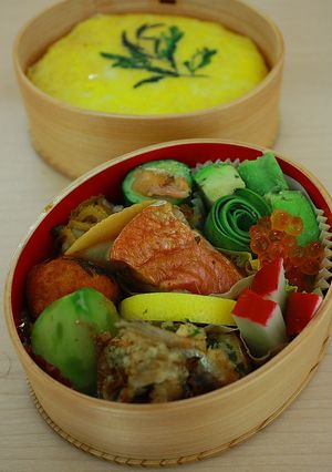 江戸前きんきの煮付け水オジギソウ押花弁当-レシピのメイン写真