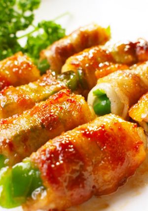 豚バラのピーマン巻ニンニク風味-レシピのメイン写真