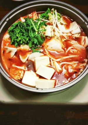 買わずに作る辛味噌鍋のスープ-レシピのメイン写真