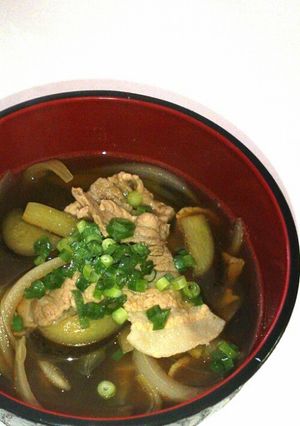 茄子入りつけめん肉汁~つけ汁~-レシピのメイン写真