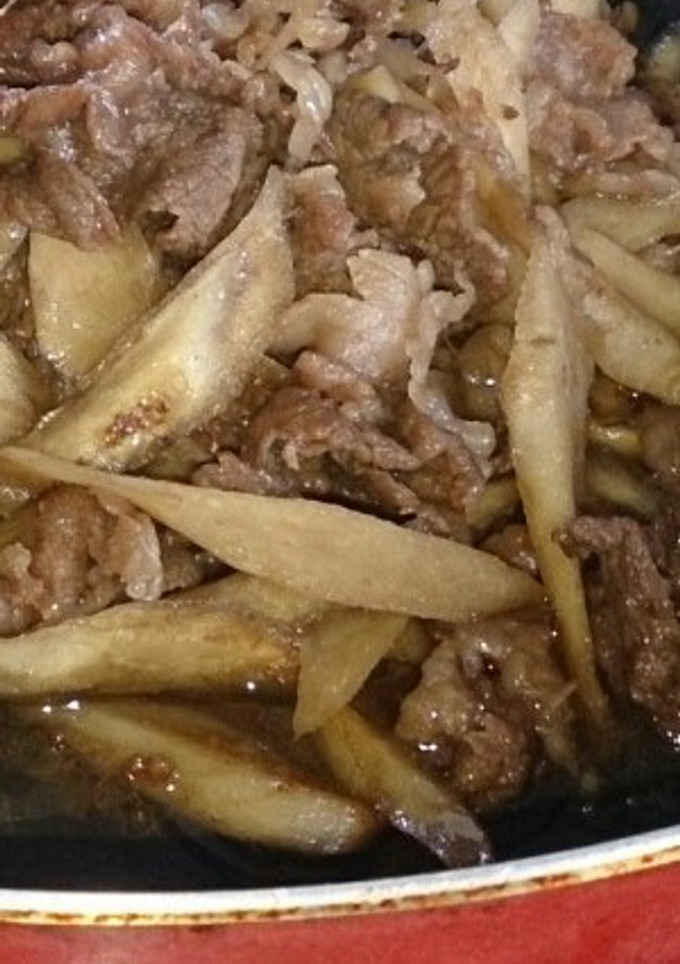 早い簡単 牛肉とゴボウの炒め物-レシピのメイン写真