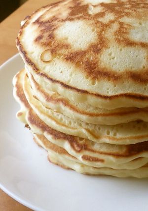 豆乳でしっとり♪もちふわパンケーキ♪-レシピのメイン写真