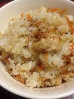 フライパンで鶏ごぼうご飯-レシピのメイン写真