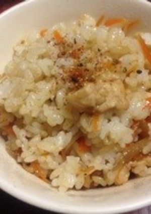 フライパンで鶏ごぼうご飯-レシピのメイン写真
