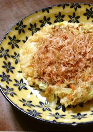 モチモチッ♪納豆腐お好み焼き-レシピのメイン写真