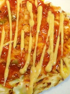 コーンにピーマンのお好み焼き^o^-レシピのメイン写真