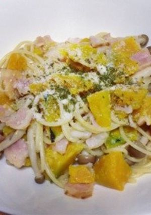 食物繊維たっぷり！かぼちゃクリームパスタ-レシピのメイン写真