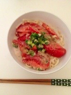 トマトの冷製ごまミルクうどん-レシピのメイン写真