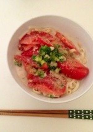 トマトの冷製ごまミルクうどん-レシピのメイン写真