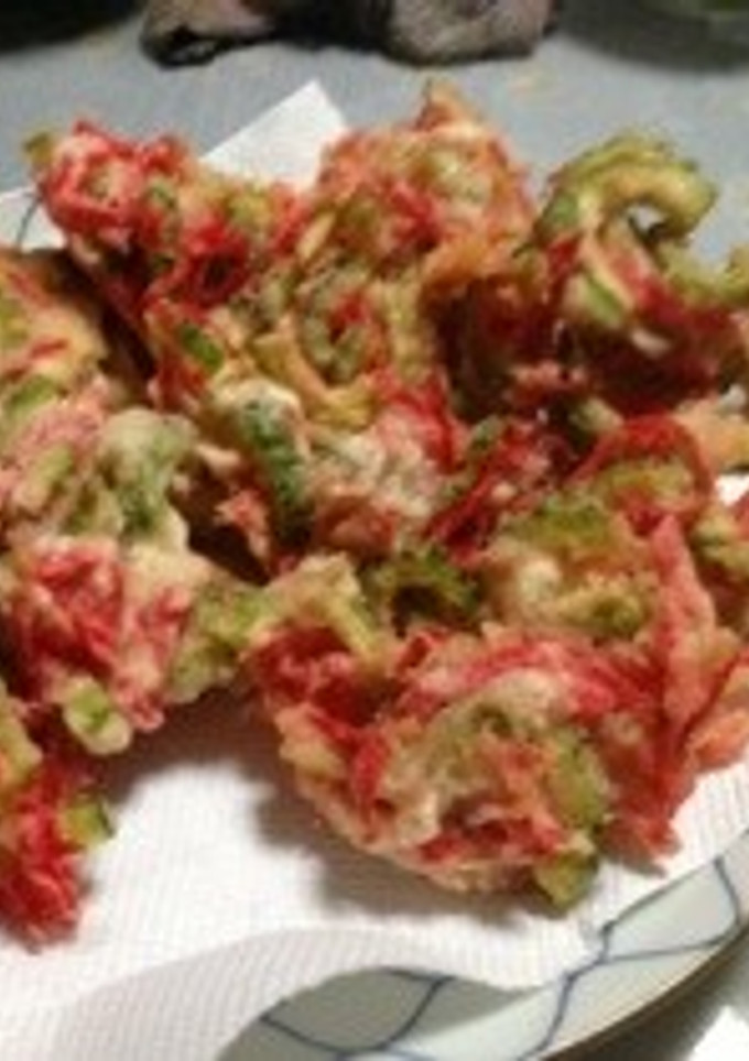 ゴーヤと紅生姜のかき揚げ-レシピのメイン写真