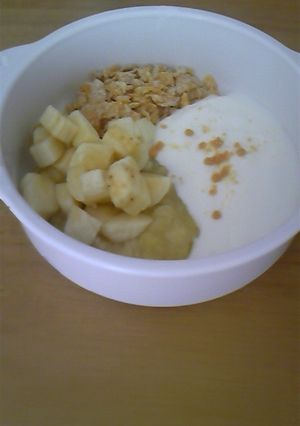 離乳食 コーンフレークバナナヨーグルト-レシピのメイン写真