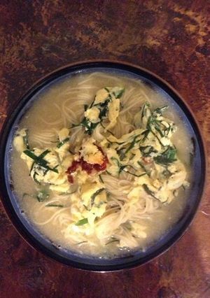 ニラ玉煮込みそうめん-レシピのメイン写真