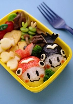 金魚の着ぐるみ弁当（立体キャラおにぎり）-レシピのメイン写真