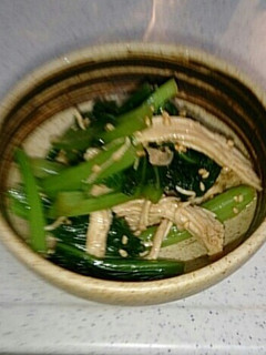 小松菜と鶏むね肉のカラシあえ-レシピのメイン写真