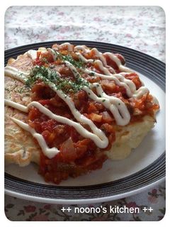 ミートソースでお好み焼き♪-レシピのメイン写真
