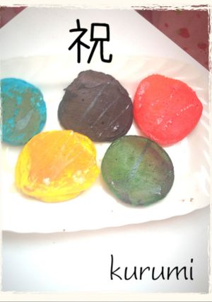 ♥祝☆五輪色のパンケーキ♥-レシピのメイン写真