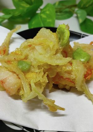 簡単♪ 家に有る材料でかき揚げ-レシピのメイン写真