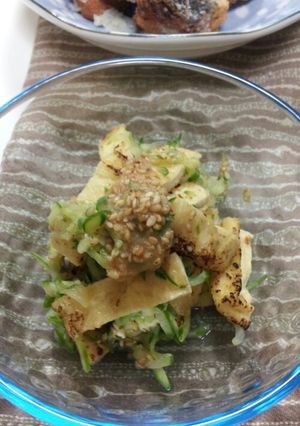 サッパリ☆胡瓜とお揚げの酢味噌和え-レシピのメイン写真
