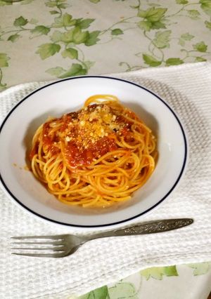 トマトとニンニクのスパゲティ-レシピのメイン写真