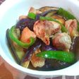 鶏と茄子のマヨぽん炒め♪