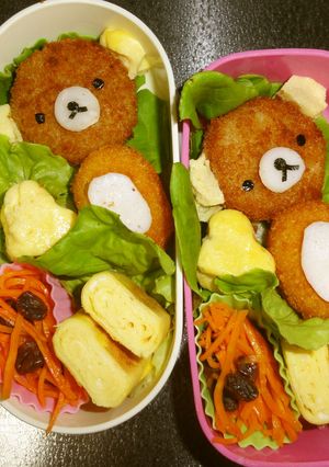 冷食コロッケで手抜きリラックマ-レシピのメイン写真