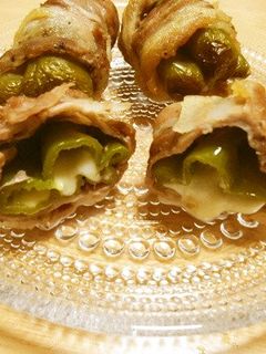 チーズ入りピーマンの豚バラ巻き-レシピのメイン写真