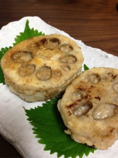 挽肉少なめヘルシー!蓮根挟み焼き-レシピのメイン写真
