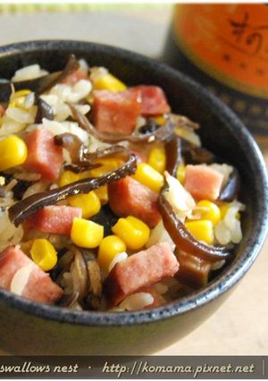 黑菇醬火腿玉米蒸飯．柯媽媽の植物燕窩-レシピのメイン写真