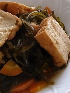 ☆厚揚げと切り昆布の煮物☆-レシピのメイン写真
