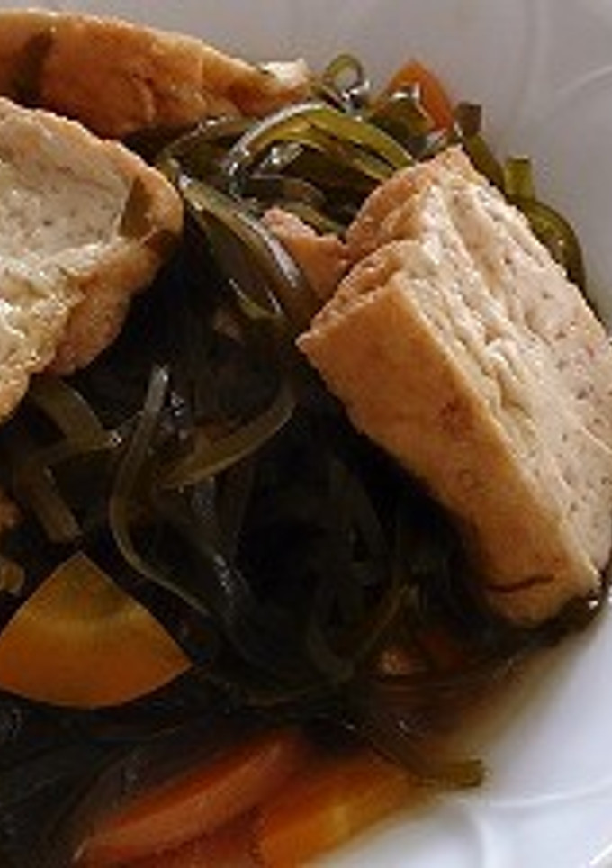 ☆厚揚げと切り昆布の煮物☆-レシピのメイン写真