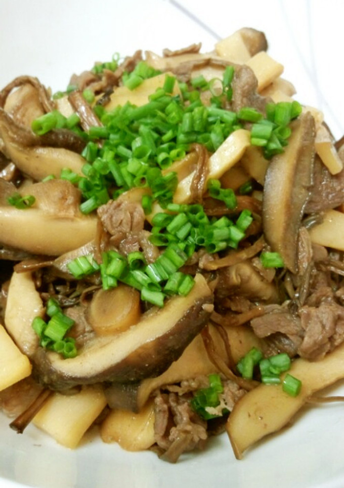 メンマとぜんまいと椎茸の牛肉炒め！-レシピのメイン写真