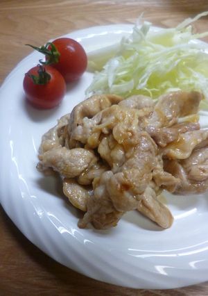 ２人分・豚もも肉の生姜焼き(ダイエット)-レシピのメイン写真