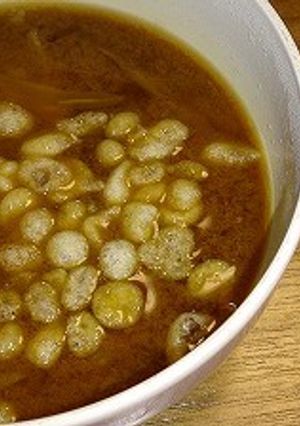 ☆キャベツの芯と揚げ玉の味噌汁☆-レシピのメイン写真