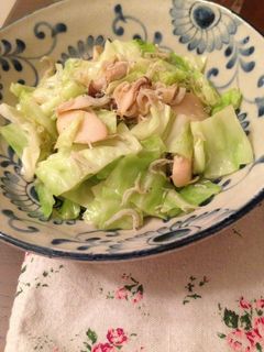 *白だしで♡しらすとキャベツの炒め物*-レシピのメイン写真