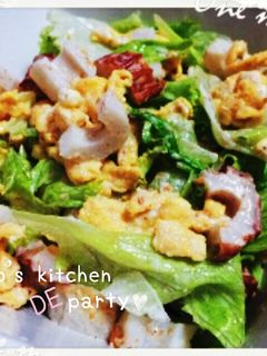 玉子とちくわの和風レタスサラダ-レシピのメイン写真