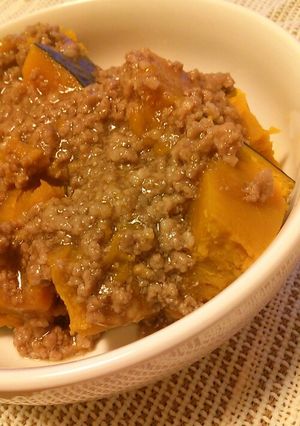 かぼちゃの挽き肉あんかけ-レシピのメイン写真
