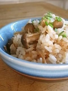 梅ツナきのこのレンジで簡単混ぜご飯-レシピのメイン写真