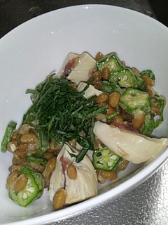 わさびと梅肉のささみ納豆-レシピのメイン写真
