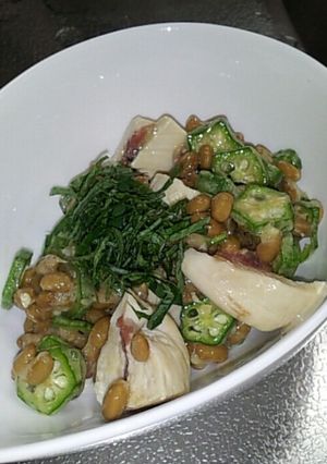 わさびと梅肉のささみ納豆-レシピのメイン写真