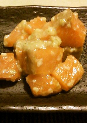 サーモン刺し身のわさび塩麹和え-レシピのメイン写真